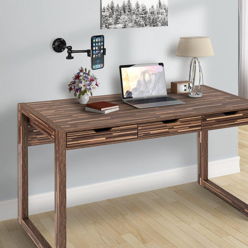 Phone Wall Mount Holder Bracket Magic Arm and Clamp, Compatible with 3.5-6.7'' iPhone/Samsung Galaxy/Nexus/HTC/LG Most Mobile Cell Phone Smart Pho...