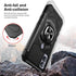 TJS Compatible for Cricket Magic 5G Case, AT&T Propel 5G Case, with Tempered Glass Screen Protector, Metal Ring Magnetic Support Kickstand Heavy D...
