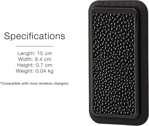 HANDL New York HANDLstick Black Stingray Grip and Stand for Smartphone...