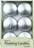 3 Inch Metallic Silver Floating Candles...