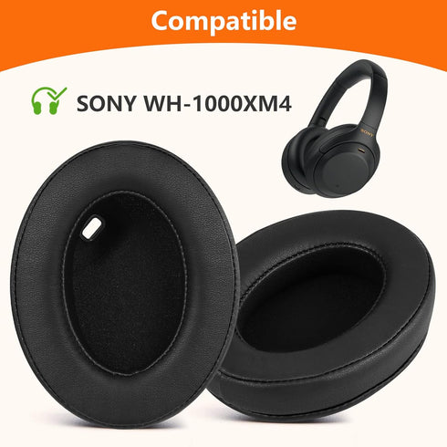 Replacement Ear Pads for Sony WH-1000XM4 (WH1000XM4) Headphones, Replacement Ear Pads for Sony with Noise Cancelling Foam, Soft Protein Leather, B...