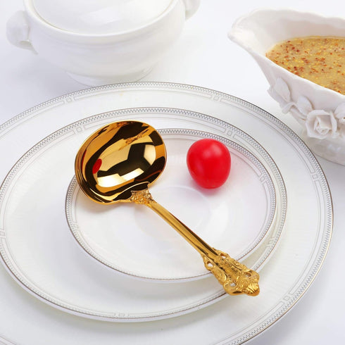 KEAWELL Gorgeous 1 oz. 18/10 Stainless Steel Gravy Ladle, Antique Small Ladle for Stirring, Mirror finished Soup Ladle Spoon and Dishwasher Safe (...