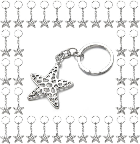 PHAETON 30PCS Employee Appreciation Starfish Keychain Gifts - Thank You Gifts for Coworker, Teacher, Assistant, Secretary, Nurse, Graduation, 3.8i...