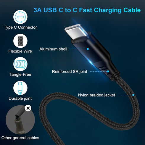 Type C Android Charger Super Fast Charging Block for Samsung Galaxy A15 A14 5G A54 S24 S23 Ultra S22 S21 S20 S10 A03S,48W Dual Port Car Adapter Qu...