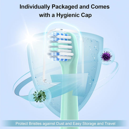 Replacement Toothbrush Heads 10 Pack Compatible with Colgate Hum Connected Smart Battery Electric Toothbrush Head, Green...