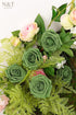 N&T NIETING Roses Artificial Flowers, 25pcs Artificial Flowers Foam Flowers with Stems for DIY Cake Decoration Wedding Party Home Decoration, Army...