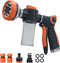 Garden Hose Nozzle with 8 Spray Patterns and 100cc Soap Dispenser Bottle - Ideal for Watering Plants, Car Wash, Pup Jet Dog Wash, Showering Pet, L...