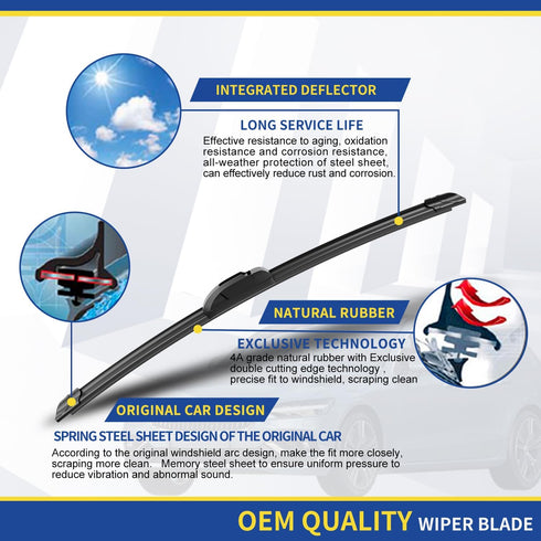 3 Wipers Factory Replacement For Jeep Grand Cherokee 2005-2010 Original Equipment Windshield Wiper Blades Set 21"+21"+14" (Set of 3)...
