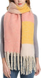 Wander Agio Winter Warm Scarf for Women Long Shawl Large Scarves Cold Weather Thick Blanket Scarfs Color Matching...