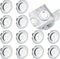 12 Pcs Knockout Seal Electrical Box Knockout Plugs Round Steel Removable Seal Various Sizes for Closure Unused Box Outlets, Compatible with Size o...