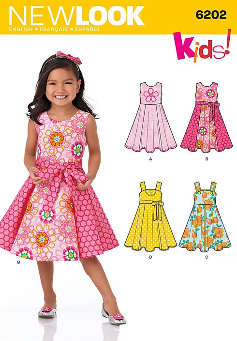 Simplicity Creative Patterns New Look 6202 Child's Dress and Sash, A (3-4-5-6-7-8)...