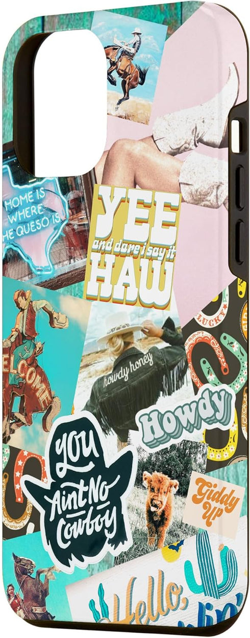 iPhone 12 Pro Max Western Cowgirls Howdy Giddy-up Boho Aesthetics Country Chic Case...