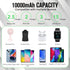 5V 2A Heated Vest Battery Pack, Pocket Size 10000mAh Heated Jacket Power Bank, LCD Display Portable Charger for Heated Coat,Heated Pants,Heated Cl...