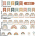 Modern Boho Classroom Birthday Bulletin Board Decorations Boho Nameplates Birthday Rainbow Cutout Decoration for Classroom Decors Wall Preschool C...