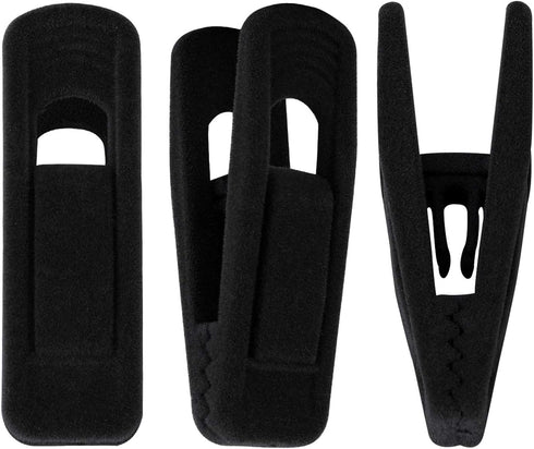 Trgowaul Thin Velvet Hangers Clips, Strong Finger Clips Perfect for Pants (20pc, Black)...