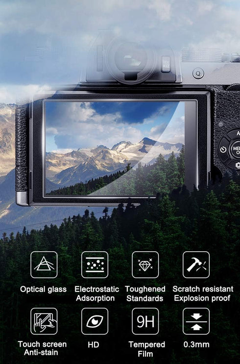 EM10 IV Screen Protector for Olympus E-M10 Mark iv/ iiii/ ii EM5 MKII E-PL9 E-PL8 E-PL7 (3 Pack), WH1916 Tempered Glass Anti-Scratch Anti-Bubble...