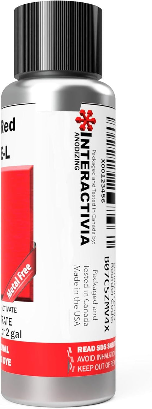 Professional Aluminum Anodizing Pigment Dyes | Fiery Red E-L | Light to Rich Red | Powder Concentrate Makes 7.6 Liters or 2 Gallons...