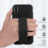 LAUDTEC Silicone Kickstand Case Compatible with iPhone X/XS, Vertical and Horizontal Stand Hand Strap Metal Kickstand Cover, Flexible Soft Liquid ...