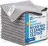 12" x 12" MW Pro Multi-Surface Microfiber Cleaning Cloths | Gray - 12 Pack | Premium Microfiber Towels for Cleaning Glass, Kitchens, Bathrooms, Au...
