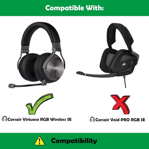 Cooling Replacement Earpads Cushions Compatible with Corsair Virtuoso RGB Wireless SE Gaming Headset Ear Pads with Cooling Gel Layer...