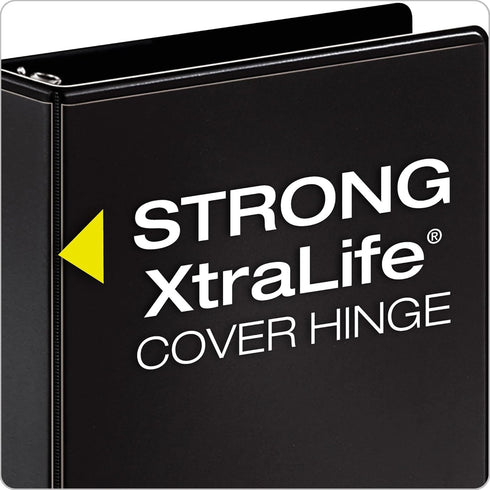 Cardinal® Performer ClearVue™ Ring 3-Ring Binder, 4" D-Rings, Black...