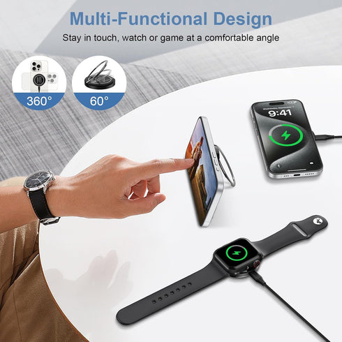 15W Magnetic Wireless Charger Fast Charging Pad for Google Pixel 8a/8 Pro/7a/7/6/5xl/Samsung Galaxy S24 Ultra/Z Flip 5/S23/S22/S21/S20 Plus,2Pack ...