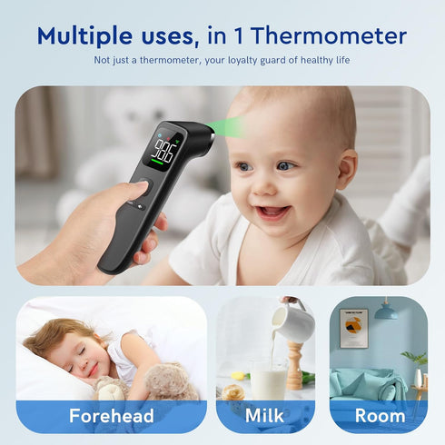 No-Touch Thermometer for Adults and Kids - Digital Forehead Thermometer with High Accuracy, Ultra Clear LEDScreen and Fever Alarm, FSA HSA Eligibl...