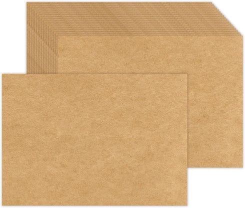 5 x 7 Craft Blank Kraft Cardstock (Set of 50) Thick Paper - 90lb Flat Cards Stock Printer Paper for Make Your Own DIY Invitations, Note, Greeting,...