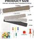 8 Pcs Black Brown Gray Felt Pin Board Bar Strips Bulletin Board ?Self-Adhesive Bulletin Board Bar Strips?Cork Boards for Walls with 35 Pushpins, f...