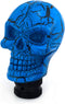Skull MT Car Stick Shifter Handle, Gear Shift Knob Small Teeth Devil Skeleton Style Fit Most Manual Automatic Transmissions, Blue Pattern...
