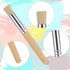 6 Pieces Stencil Brush, Natural Bristle Paint Brushes Nylon Hair Brush Bristle Art Brush Wooden Stencil Brushes for Acrylic Painting Oil Painting ...