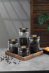 LOEZ Coffee Bean Storage Container Airtight, Lid Sealed with Press-Down Vacuum, Borosilicate Glass Coffee Canister, Food Storage, Coffee Barfor Gr...