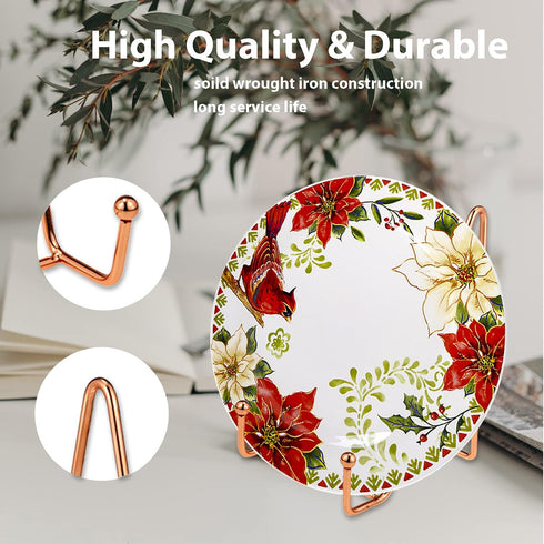 3 Pack Plate Stands for Display, Iron Cookbook Stand Plate Holder Display Stand Picture Frame Stand for Display Pictures | Photo Frames | Book | D...