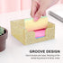 Acrylic Sticky Note Holder, Self Stick Note Pad Holder, 3.94 x 3.94 Inch Glitter Sticky Note Dispenser, Memo Pad Holder Dispenser Organizer for Sc...