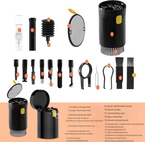 20-in-1 Laptop Screen Keyboard Cleaning kit, Cell Phone Cleaning kit, Airpod Cleaning kit, Electronics Cleaning kit for Mobile Phones, Tablets, Co...