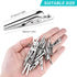160 PCS 35mm Metal Alligator Clips Crocodile Clamps Test Line Crocodile Clips Spring Clamps Silver Tone for Electric Testing Work and Cable Lead C...