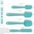 Silicone Spatula Set - 4-Piece Rubber Spatulas Silicone Heat Resistant 600°F for Everyday Task - Seamless Design Kitchen Spatulas for Nonstick Coo...