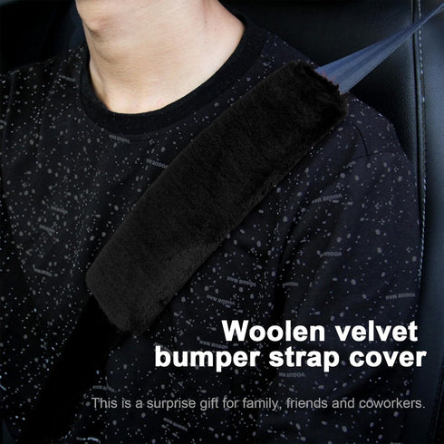 2 Packs Car Seatbelt Covers Shoulder Pad, Universal Soft Faux Sheepskin Shoulder Cover for Comfortable Driving, Fluffy Seat Belt Protector Help to...