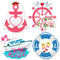 4 Pcs Wedding Cruise Door Decorations Just Married Cruise Magnets Magnetic Wedding Honeymoon Cruise Door Stickers Anchor Life Preserver Magnet Car...