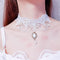 Vintage Lace Choker Necklace White Gothic Lace Pattern Necklace Punk Tassel Pearl Beaded Pendant Choker Princess Bridal Lace Lolita Tassel Lace Ne...