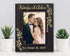Personalized Newlywed Couples 7x5 Leather Picture Frame Engraved Women Mens Wedding Anniversary Husband Wife...