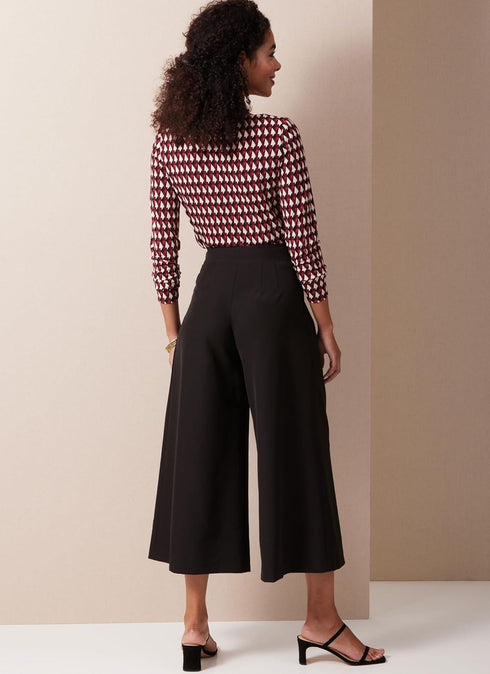 Butterick Misses' Cropped Wide Leg Pants Sewing Pattern Packet by Palmer/Pletsch, Design Code B6973, Sizes 18-20-22-24-26, Multicolor...