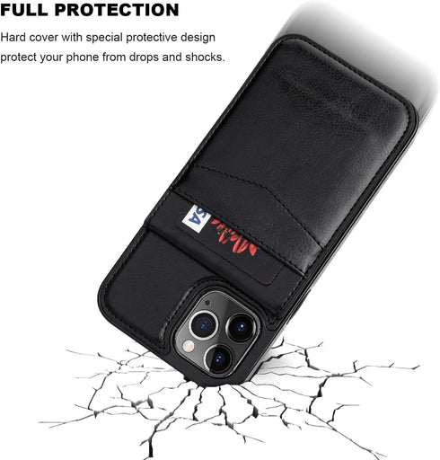 KIHUWEY Compatible with iPhone 12 Pro Max Case Wallet with Credit Card Holder, Premium Leather Magnetic Clasp Kickstand Heavy Duty Protective Cove...