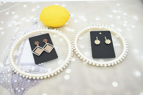 Black Earring Display Cards with 100Pcs Earring Holder Cards, 200 Pcs Ear Backs and 100Pcs Jewelry Packaging Bag for Earrings Necklace Jewelry Dis...