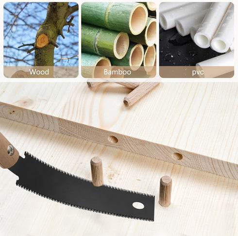Small Hand Saw, 6 Inch Flush Cut Saw Double-sided Fine Teeth Wood Pull Saw for Hardwood & Softwood Woodworking Trim (15/17TPI)...