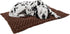 Dog Bed – 42x26 Large Pet Pillow and Crate Pad with Faux Fur Sleep Surface and Non-Slip Bottom – Machine Washable Dog Bed by PETMAKER (Brown)...