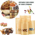100 Pcs Resealable Stand Up kraft Paper Bags with Window for Packaging Products, Reusable Zip Lock Food Storage Pouch Bags (3.5" x 5.5")...
