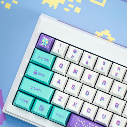 Hyekit PBT Keycaps - Cherry Profile Custom Keycaps, 141 Keys, Dye-Sublimation, Retro Game Console Style Keyboard Keycap Set for Mechanical Keyboar...