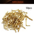 MroMax 1" 50Pcs Gold Screw in Hooks L Shape Hooks Carbon Steel 1 Shape Right Angle Hooks Brass Plated 7 Shape Screw Hooks Self-Tapping Screw Hook ...