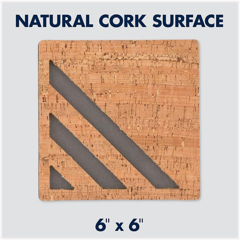 Quartet Cork and EVA Foam Cork Bulletin Wall Tiles, Natural, 6" x 6", 2/Pack (Q190606F00-STPR)...